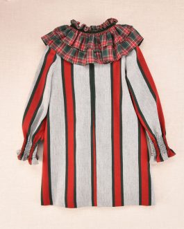 Vestido Cuadros Niña 01-56011 José Varón.
