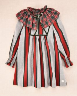 Vestido Cuadros Niña 01-56011 José Varón.