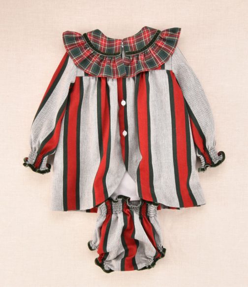 Vestido Cuadros Bebé 01-56009 José Varón. - Imagen 2