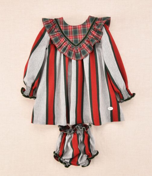 Vestido Cuadros Bebé 01-56009 José Varón.