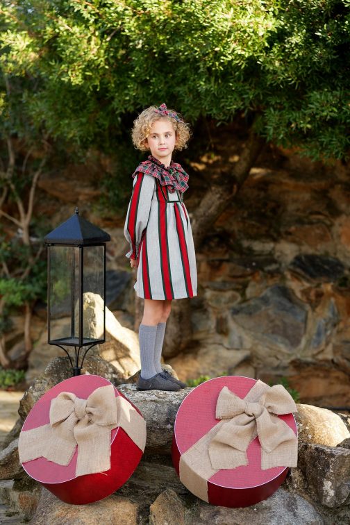 Vestido Cuadros Niña 01-56011 José Varón. - Imagen 4
